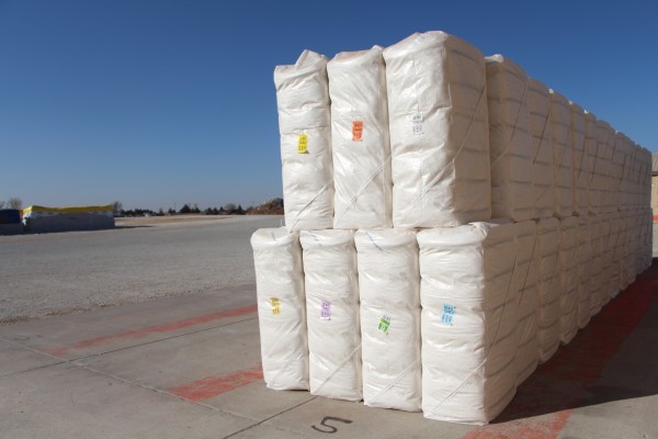 cotton bales ready for shipping