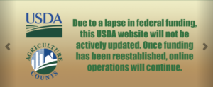 USDA websites not updated